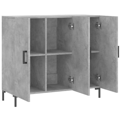 vidaXL Sideboard Concrete Grey 90x34x80 cm Engineered Wood