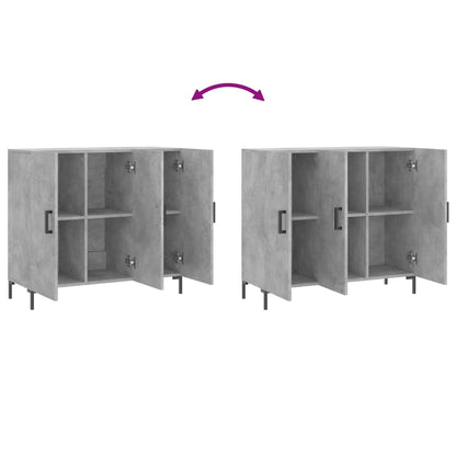 vidaXL Sideboard Concrete Grey 90x34x80 cm Engineered Wood