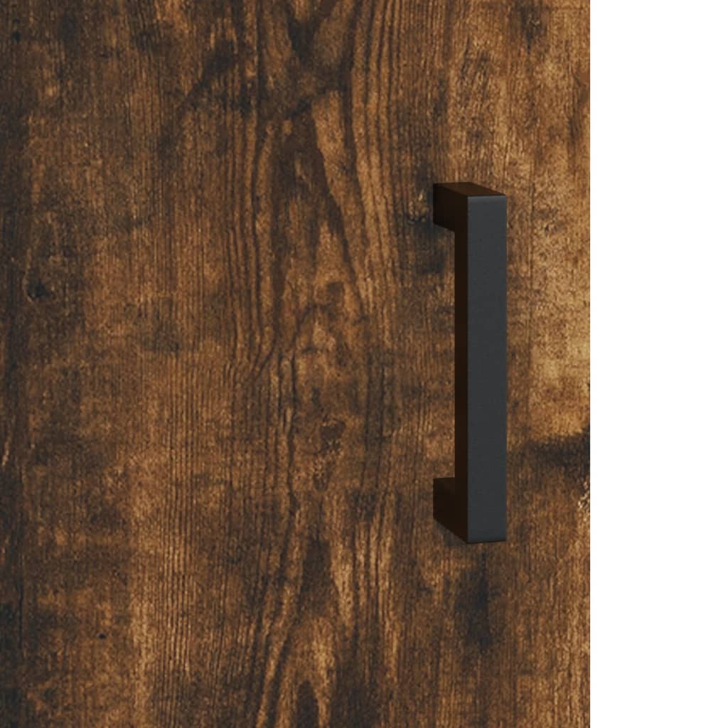 vidaXL Sideboard Smoked Oak 90x34x80 cm Engineered Wood