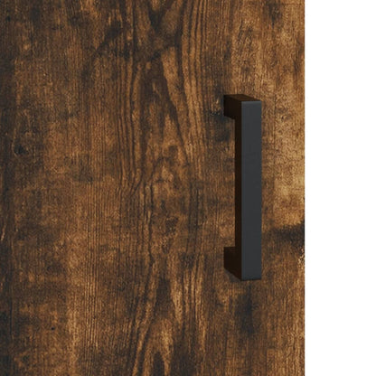 vidaXL Sideboard Smoked Oak 90x34x80 cm Engineered Wood