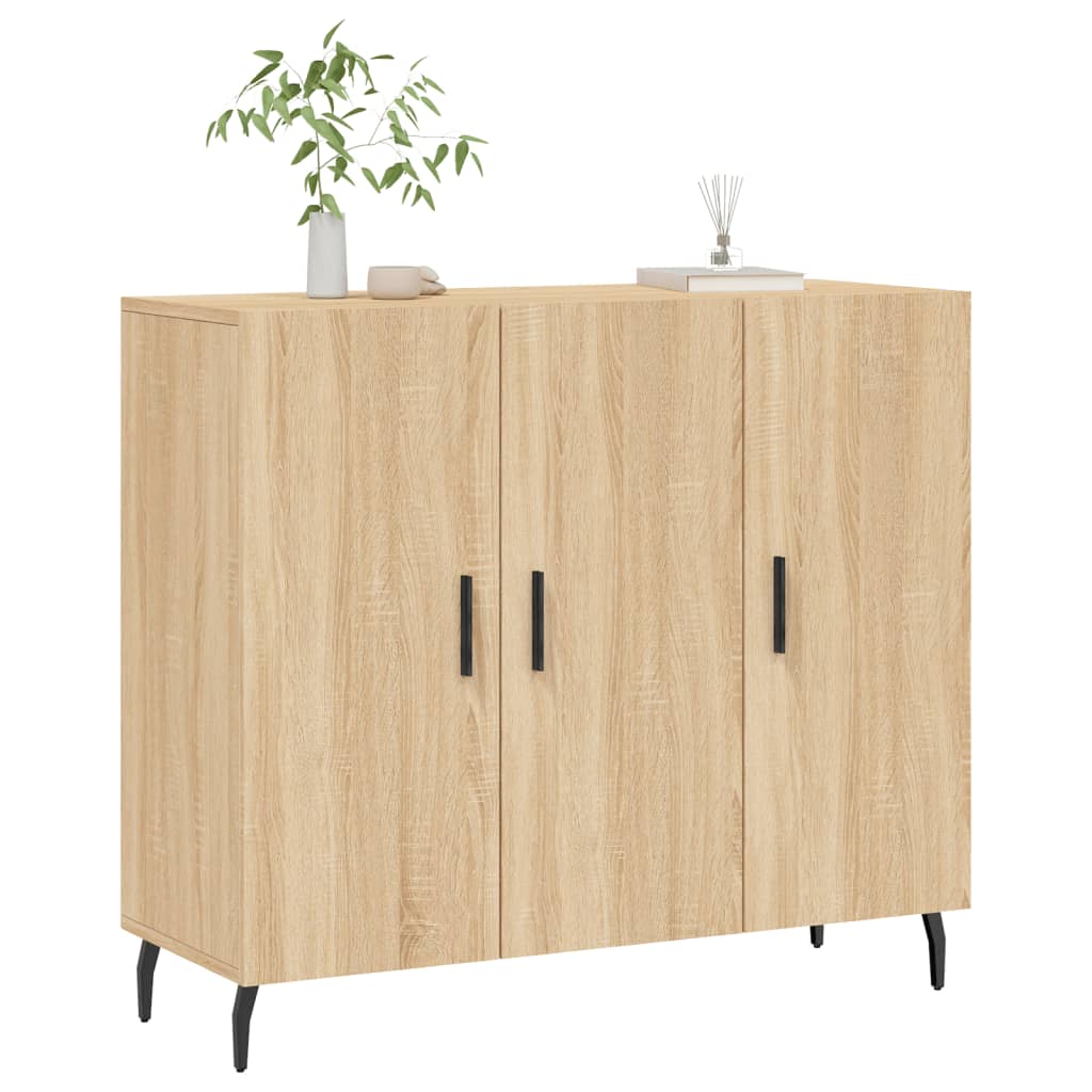vidaXL Sideboard Sonoma Oak 90x34x80 cm Engineered Wood