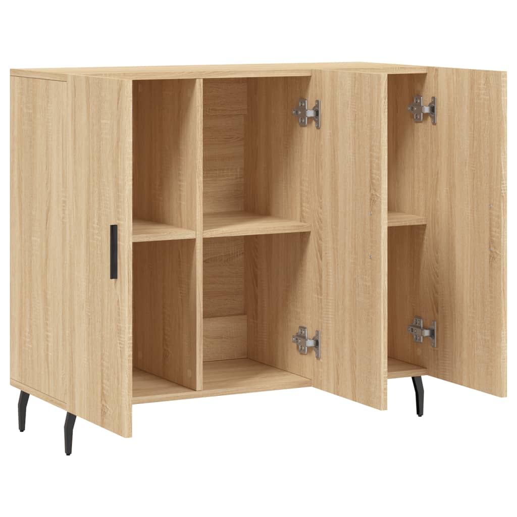 vidaXL Sideboard Sonoma Oak 90x34x80 cm Engineered Wood
