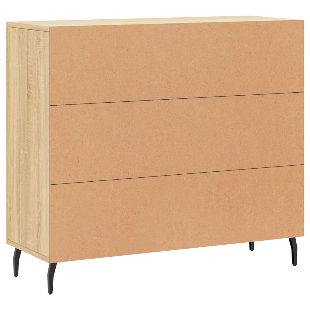 vidaXL Sideboard Sonoma Oak 90x34x80 cm Engineered Wood