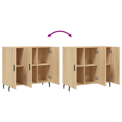 vidaXL Sideboard Sonoma Oak 90x34x80 cm Engineered Wood