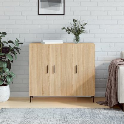 vidaXL Sideboard Sonoma Oak 90x34x80 cm Engineered Wood