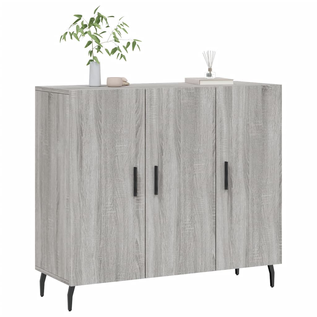 vidaXL Sideboard Grey Sonoma 90x34x80 cm Engineered Wood