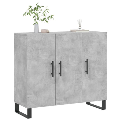 vidaXL Sideboard Concrete Grey 90x34x80 cm Engineered Wood