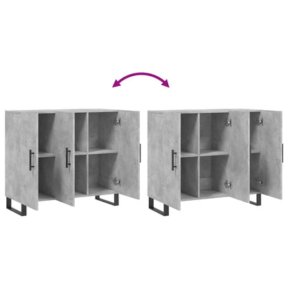 vidaXL Sideboard Concrete Grey 90x34x80 cm Engineered Wood