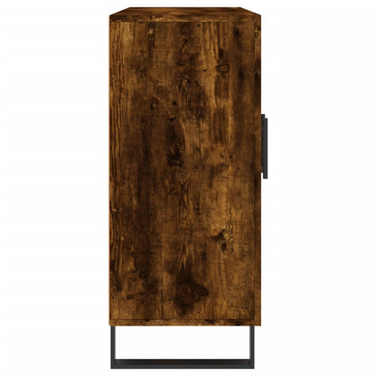 vidaXL Sideboard Smoked Oak 90x34x80 cm Engineered Wood