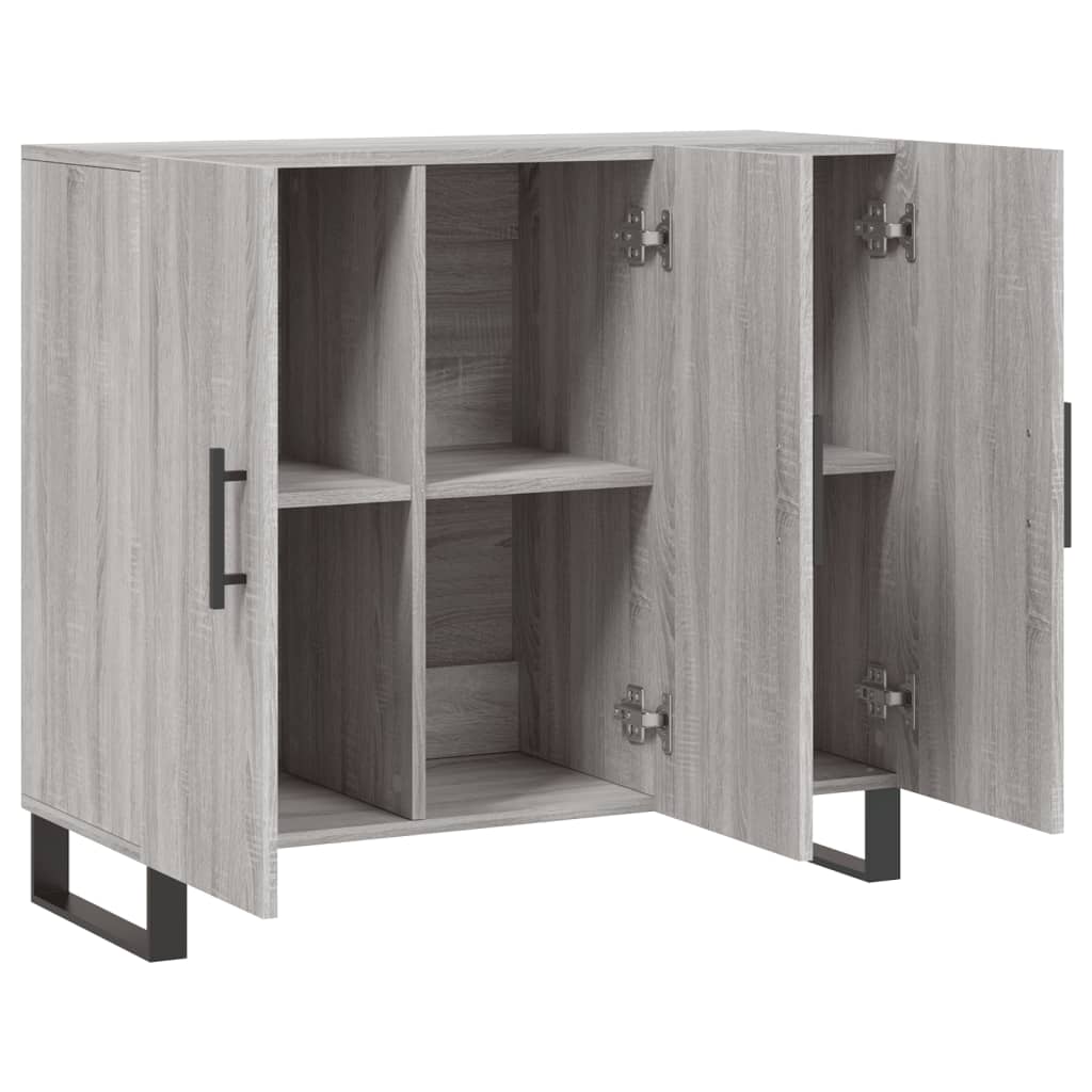 vidaXL Sideboard Grey Sonoma 90x34x80 cm Engineered Wood