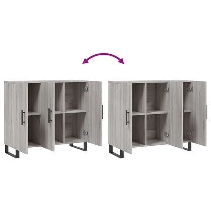 vidaXL Sideboard Grey Sonoma 90x34x80 cm Engineered Wood