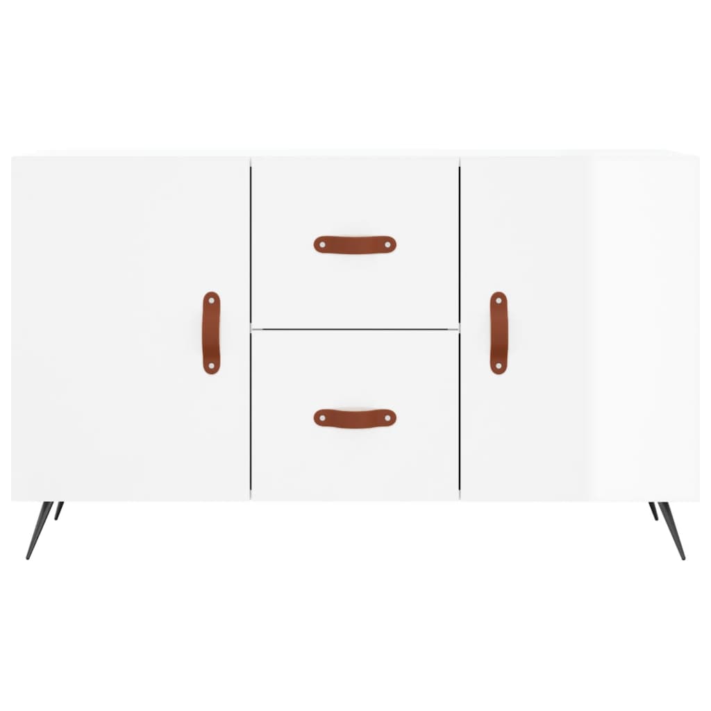 vidaXL Sideboard High Gloss White 100x36x60 cm Engineered Wood