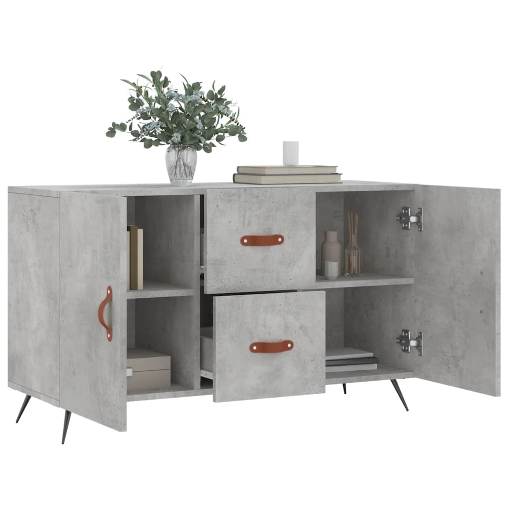 vidaXL Sideboard Concrete Grey 100x36x60 cm Engineered Wood