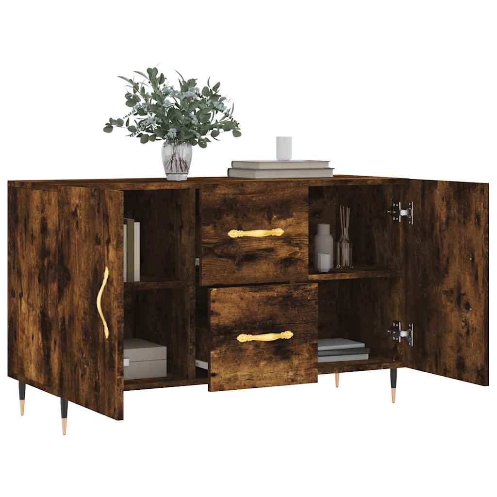 vidaXL Sideboard Smoked Oak 100x36x60 cm Engineered Wood