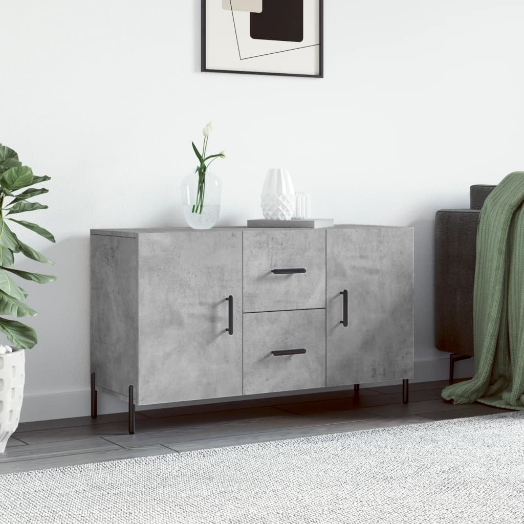 vidaXL Sideboard Concrete Grey 100x36x60 cm Engineered Wood