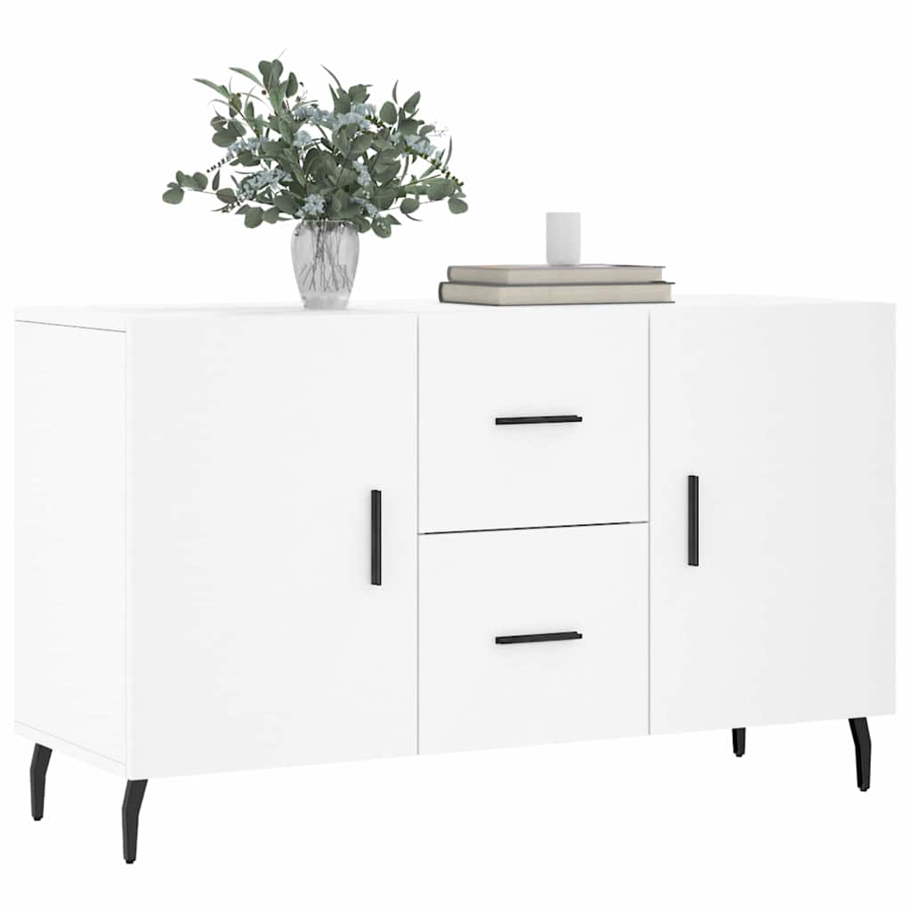 vidaXL Sideboard | White | Engineered wood | 100 cm | Sideboard | Rectangular
