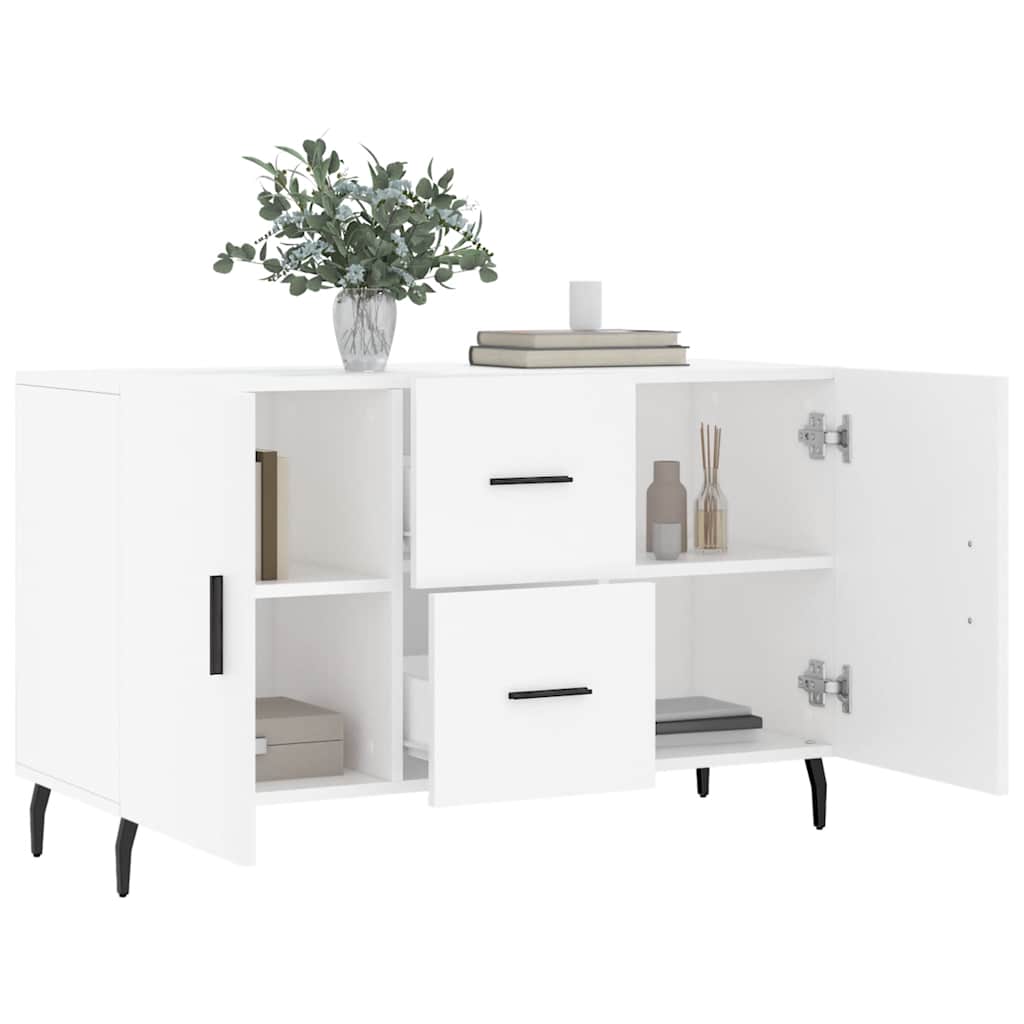 vidaXL Sideboard | White | Engineered wood | 100 cm | Sideboard | Rectangular