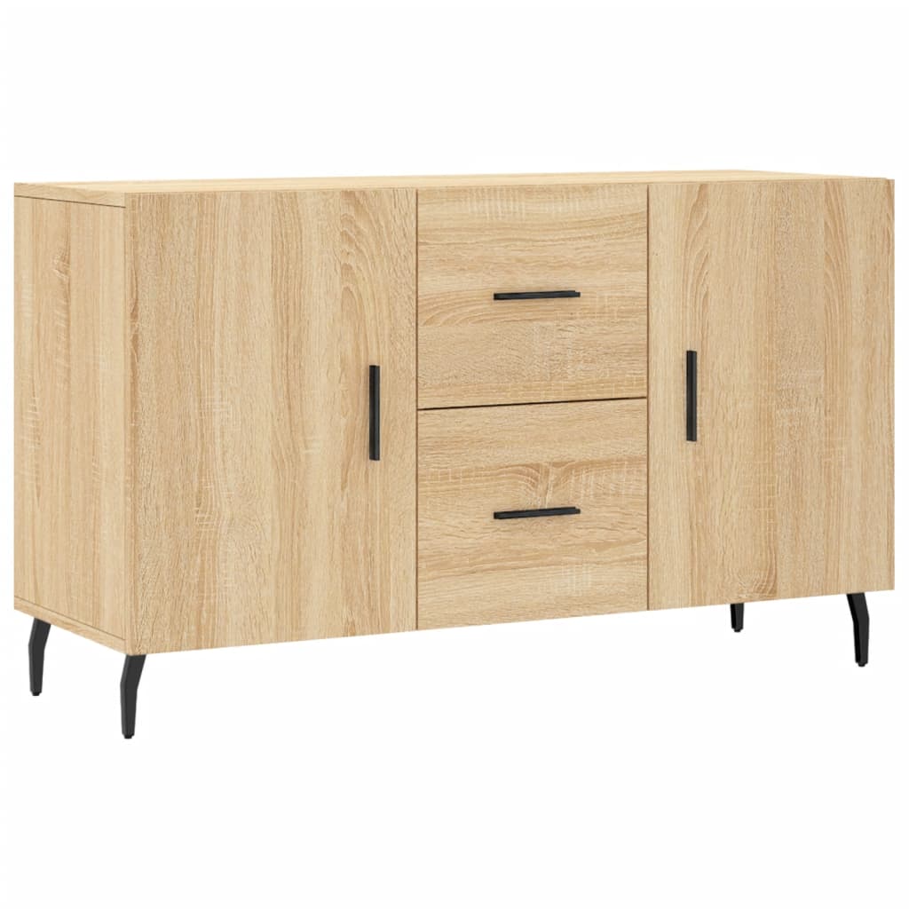 vidaXL Sideboard | Sonoma Oak | Engineered wood, Metal | Medium | Doors