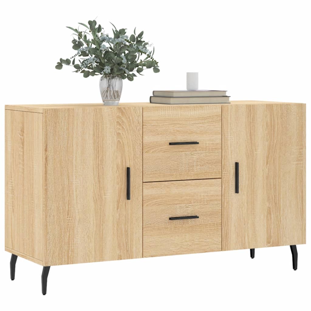 vidaXL Sideboard | Sonoma Oak | Engineered wood, Metal | Medium | Doors