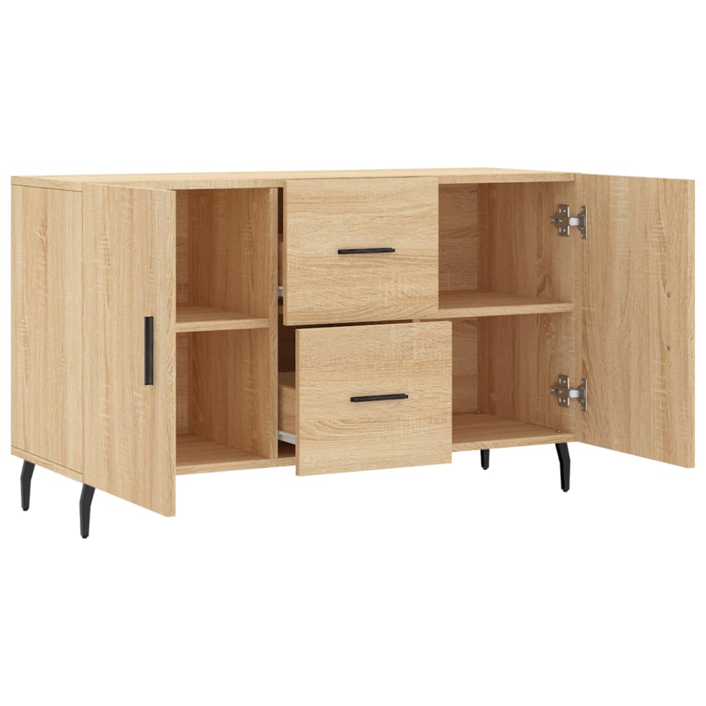 vidaXL Sideboard | Sonoma Oak | Engineered wood, Metal | Medium | Doors