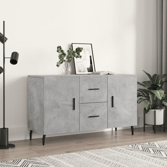 vidaXL Sideboard | Concrete Grey | Engineered Wood, Metal | Medium | Modern