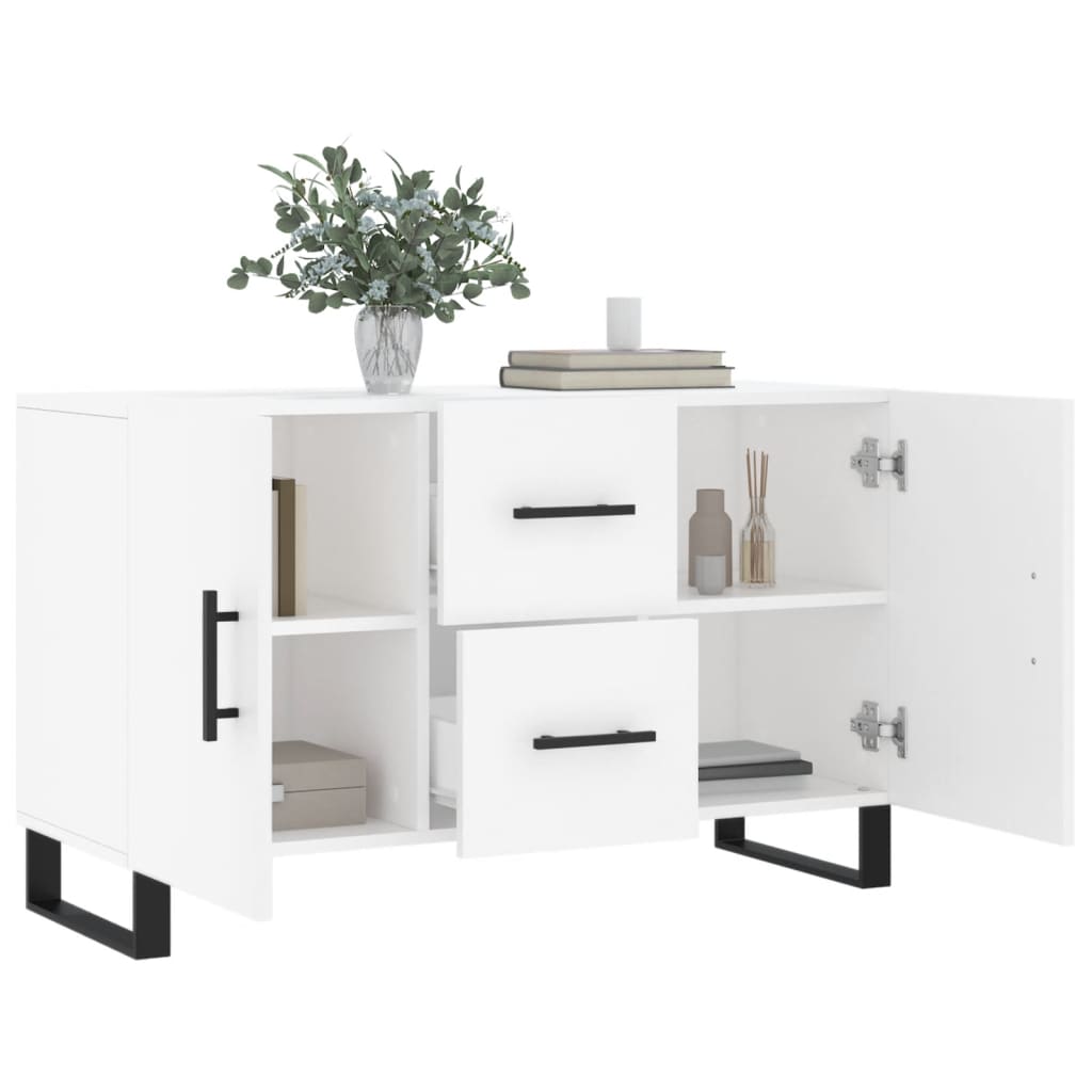 vidaXL Sideboard | White | Engineered wood, metal | 100 cm | Sideboard