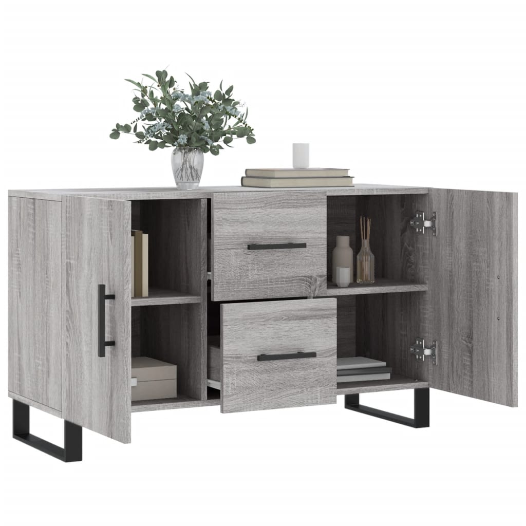 vidaXL Sideboard | Grey sonoma | Engineered wood, metal | Medium | Sideboard