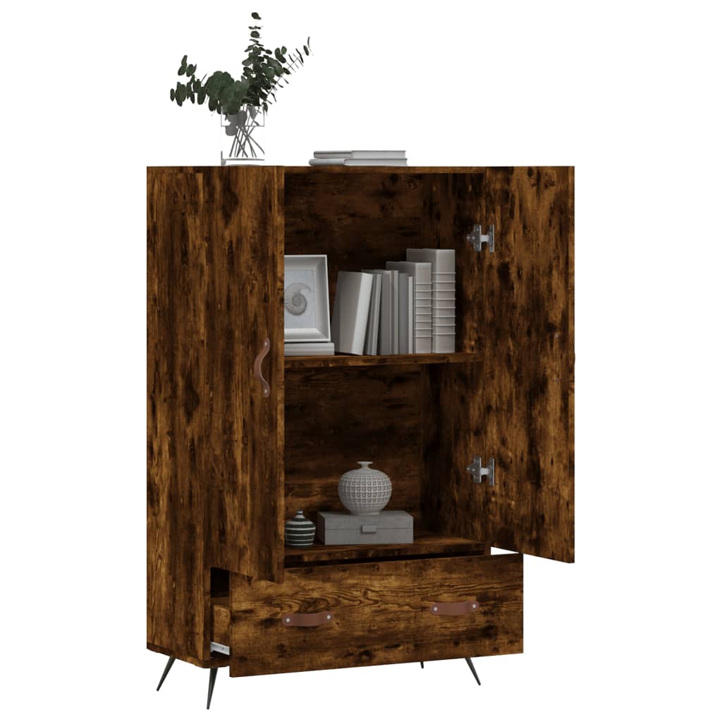 vidaXL Highboard Smoked Oak 69.5x31x115 cm Engineered Wood