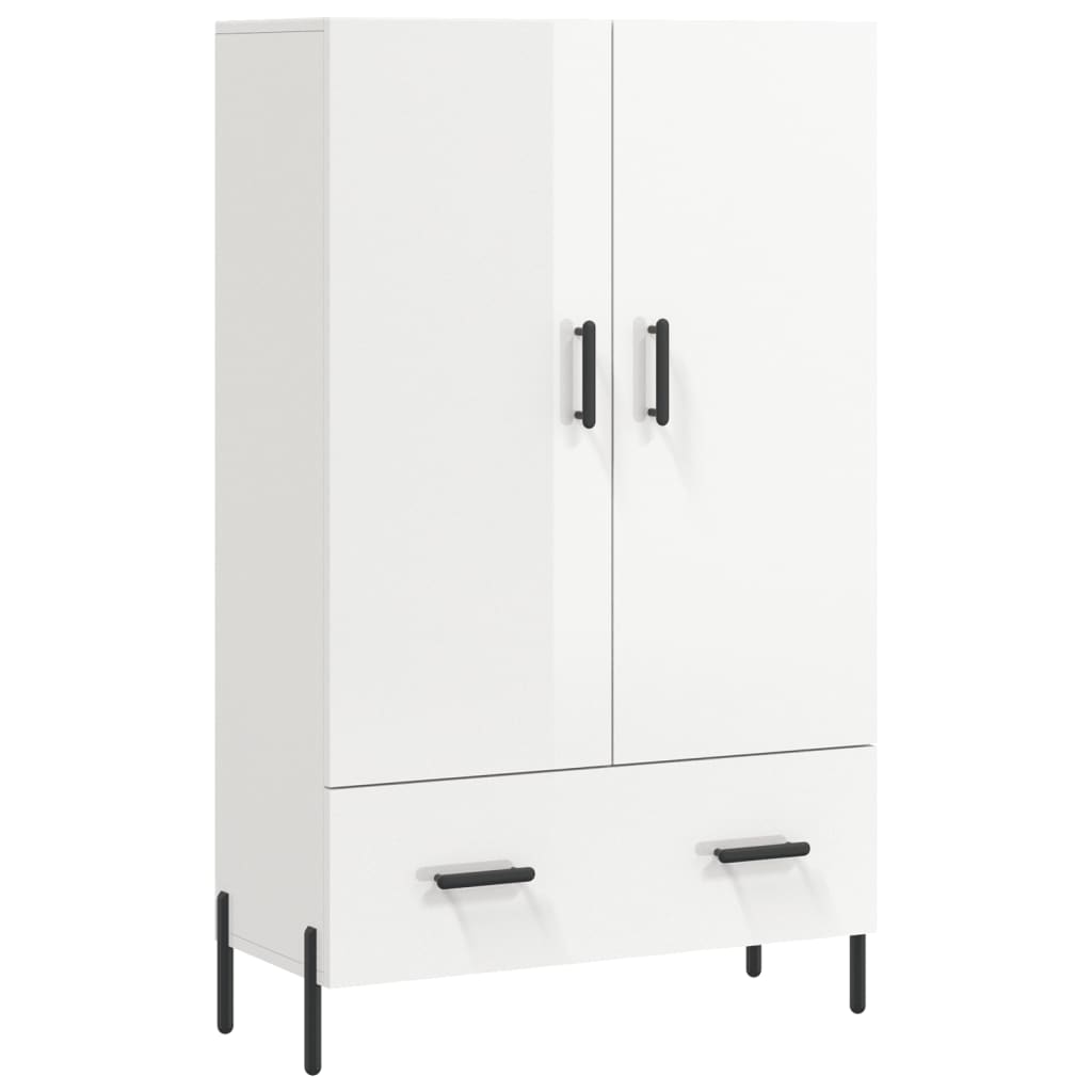 vidaXL Highboard High Gloss White 69.5x31x115 cm Engineered Wood