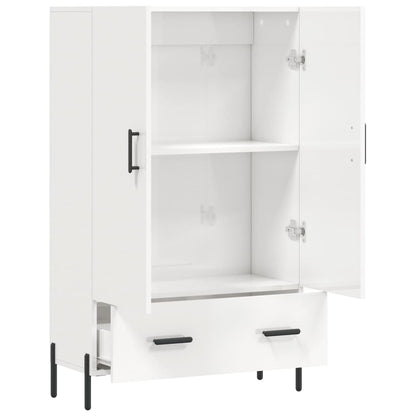 vidaXL Highboard High Gloss White 69.5x31x115 cm Engineered Wood