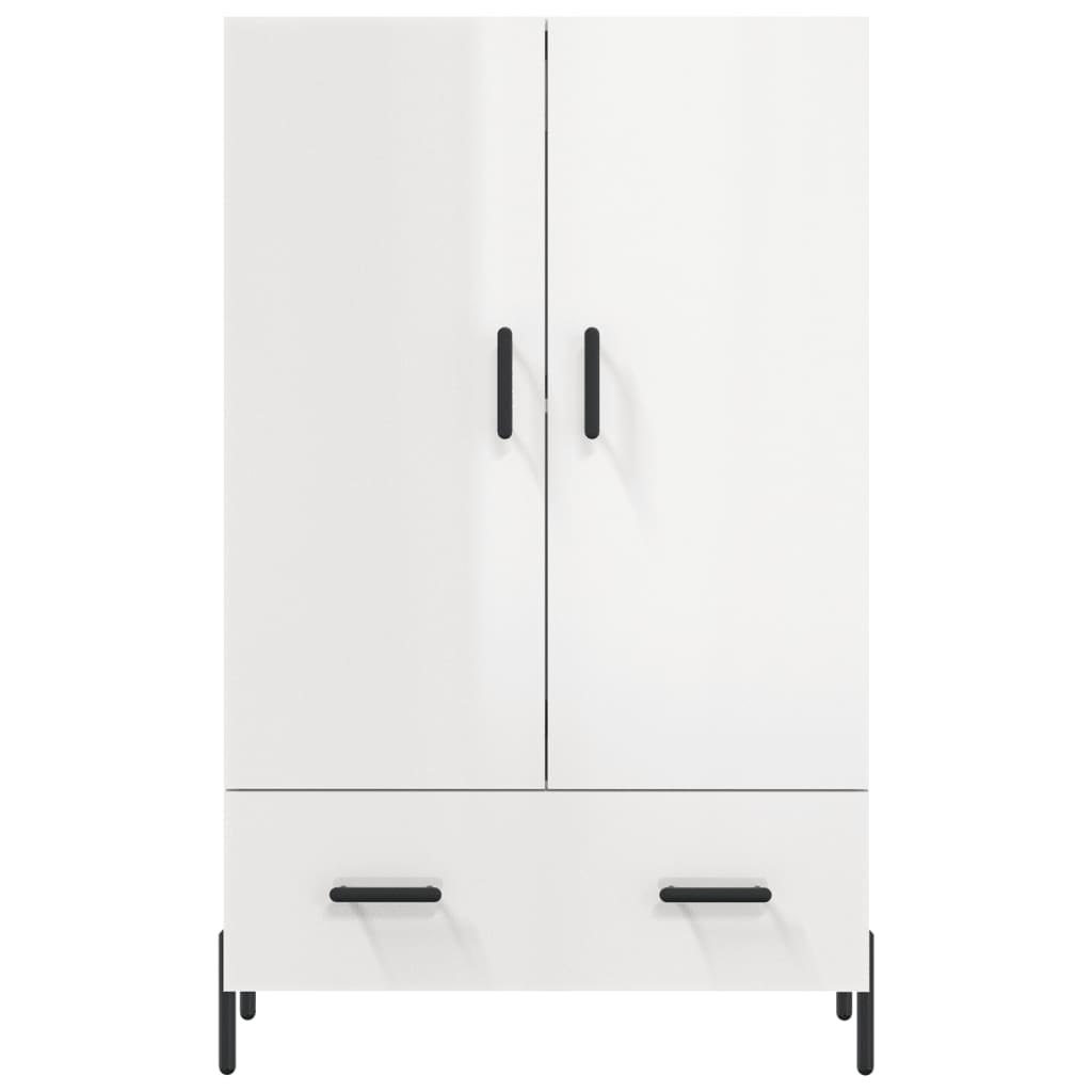 vidaXL Highboard High Gloss White 69.5x31x115 cm Engineered Wood
