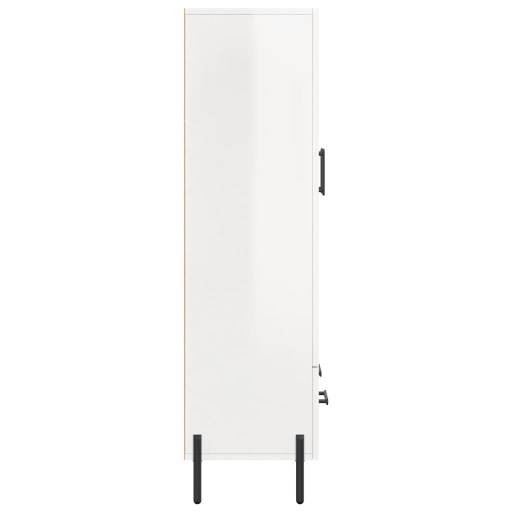 vidaXL Highboard High Gloss White 69.5x31x115 cm Engineered Wood