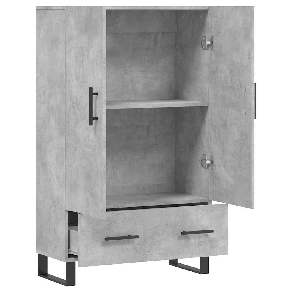 vidaXL Highboard Concrete Grey 69.5x31x115 cm Engineered Wood