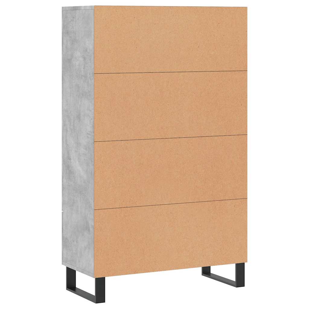 vidaXL Highboard Concrete Grey 69.5x31x115 cm Engineered Wood