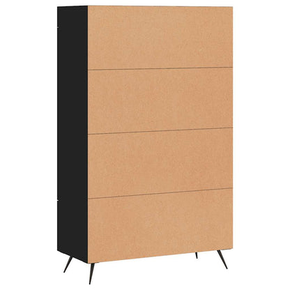 vidaXL Highboard Black 69,5x31x115 cm Engineered Wood