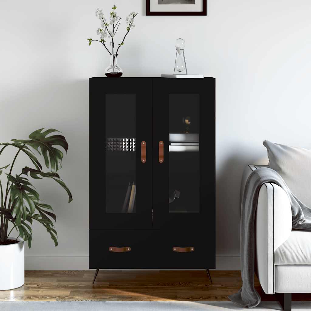 vidaXL Highboard Black 69,5x31x115 cm Engineered Wood