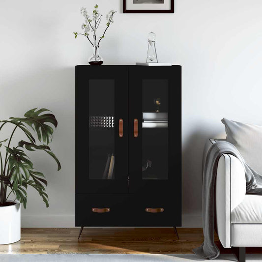 vidaXL Highboard Black 69,5x31x115 cm Engineered Wood
