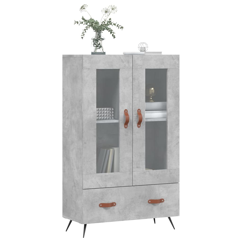 vidaXL Highboard Concrete Grey 69.5x31x115 cm Engineered Wood