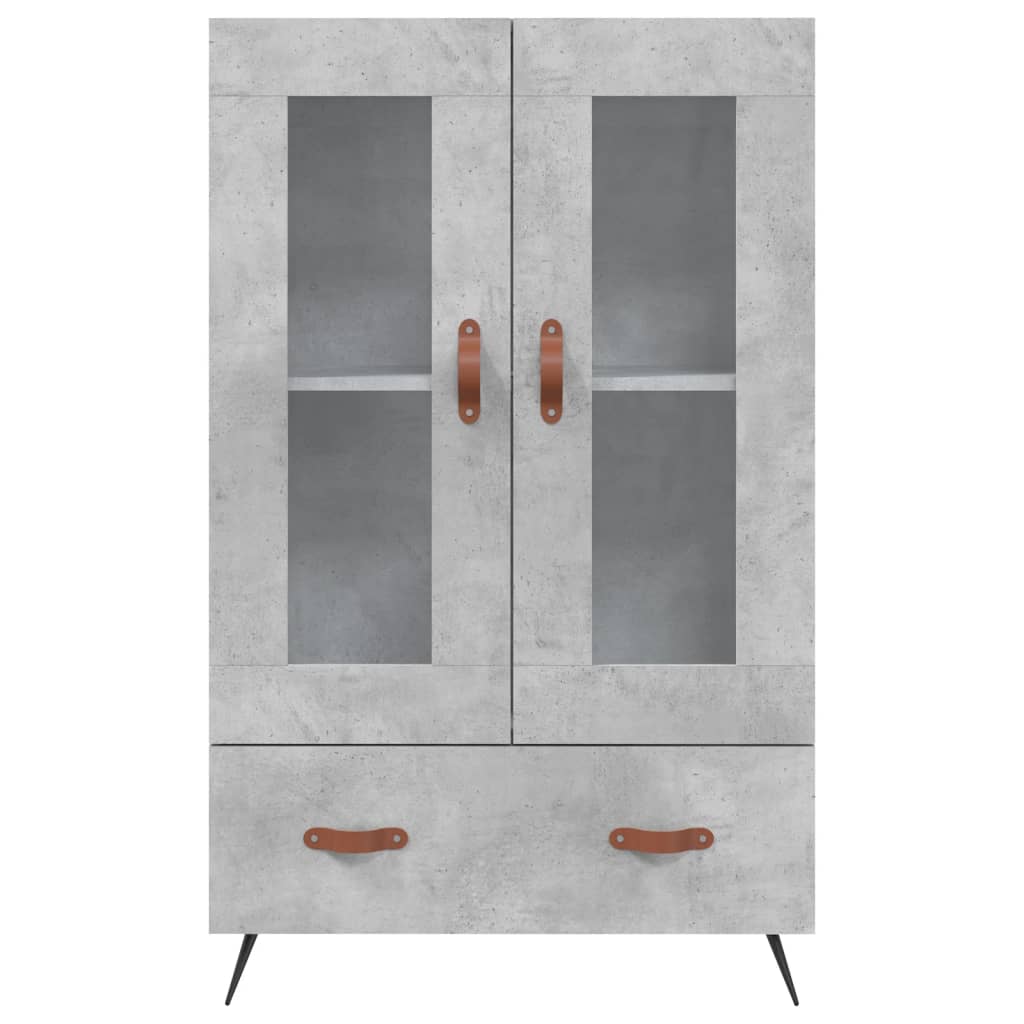 vidaXL Highboard Concrete Grey 69.5x31x115 cm Engineered Wood