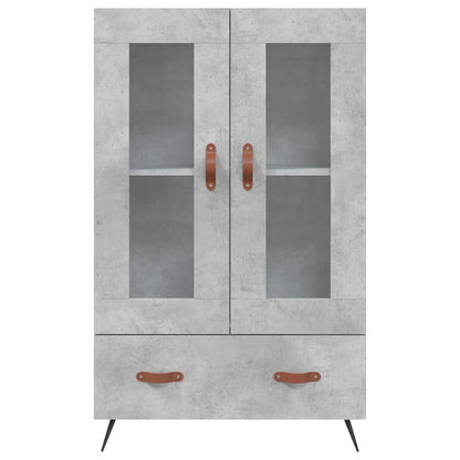 vidaXL Highboard Concrete Grey 69.5x31x115 cm Engineered Wood