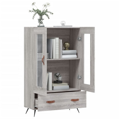 vidaXL Highboard Grey Sonoma 69.5x31x115 cm Engineered Wood
