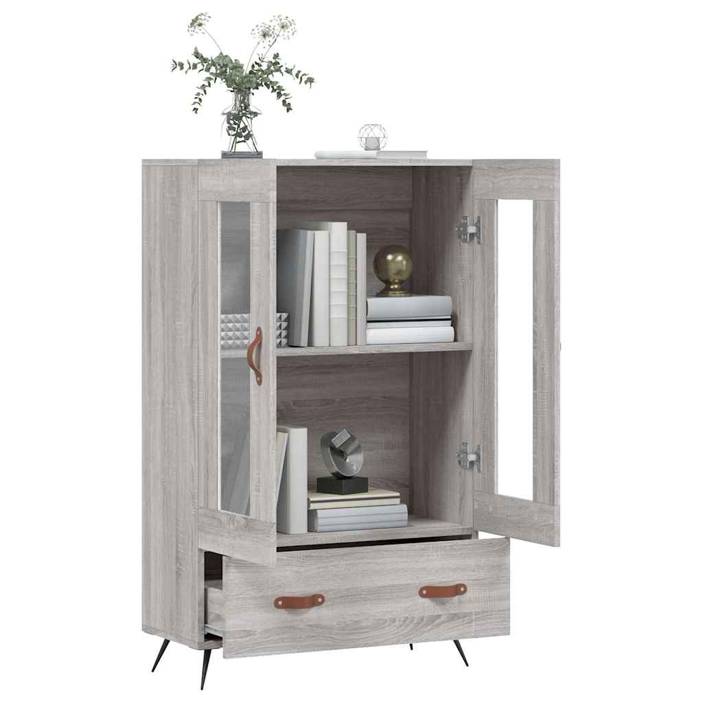 vidaXL Highboard Grey Sonoma 69,5x31x115 cm Engineered Wood