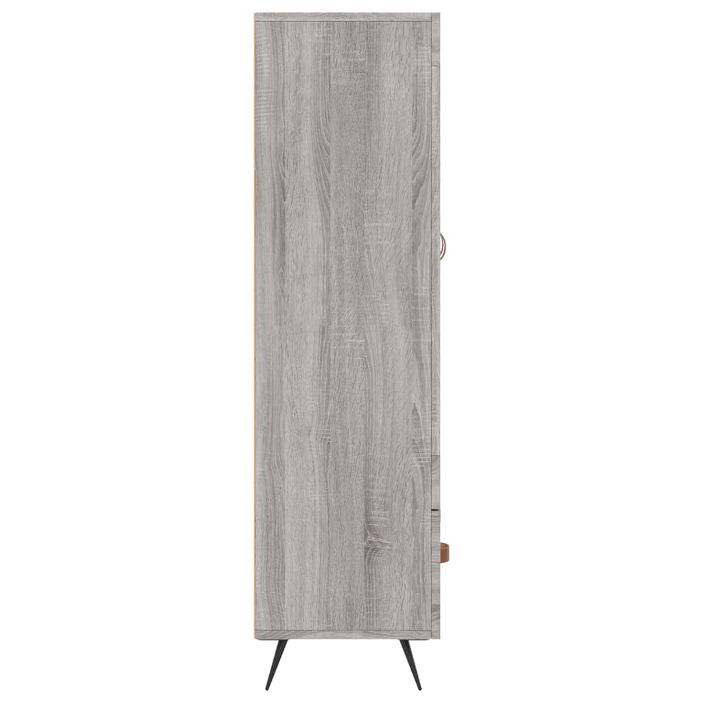 vidaXL Highboard Grey Sonoma 69.5x31x115 cm Engineered Wood
