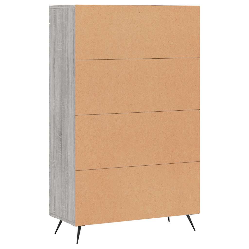 vidaXL Highboard Grey Sonoma 69,5x31x115 cm Engineered Wood