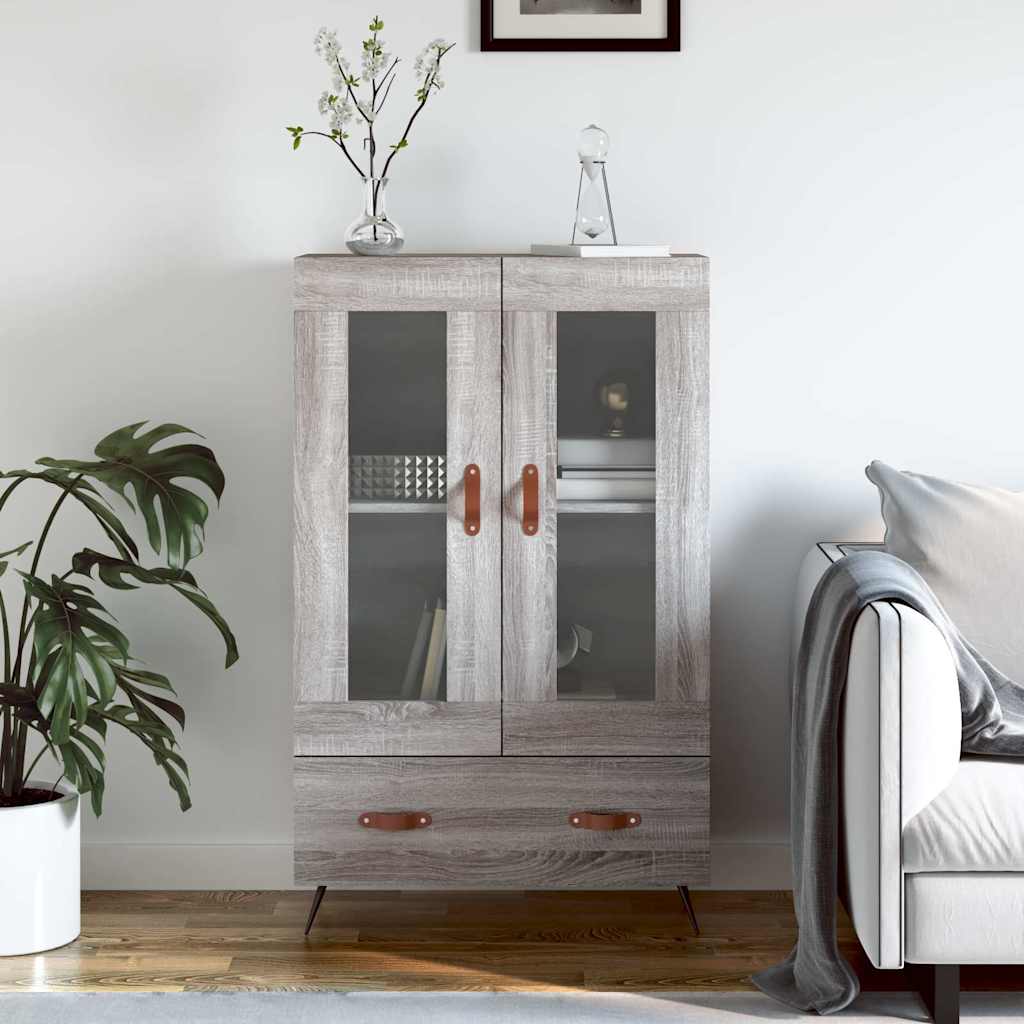 vidaXL Highboard Grey Sonoma 69,5x31x115 cm Engineered Wood