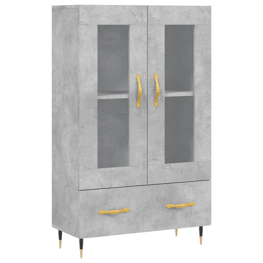 vidaXL Highboard Concrete Grey 69,5x31x115 cm Engineered Wood
