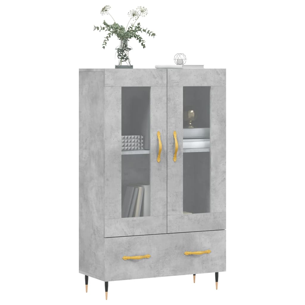 vidaXL Highboard Concrete Grey 69,5x31x115 cm Engineered Wood