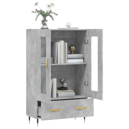 vidaXL Highboard Concrete Grey 69,5x31x115 cm Engineered Wood