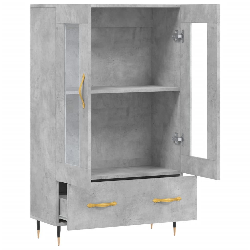 vidaXL Highboard Concrete Grey 69,5x31x115 cm Engineered Wood