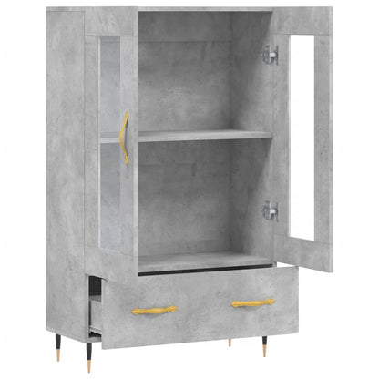 vidaXL Highboard Concrete Grey 69,5x31x115 cm Engineered Wood